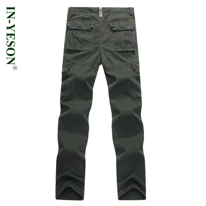 Marca en yeson al aire libre Pantalones hombres Loose multi bolsillos senderismo camping Pantalones de camuflaje Pantalones cargo hombres trekking Pantalones tamaño grande 44