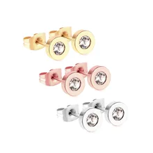 Luxukissids 3 пар/лот Разноцветные серьги-гвоздики из нержавеющей стали женские модные серьги ювелирные изделия 6 мм