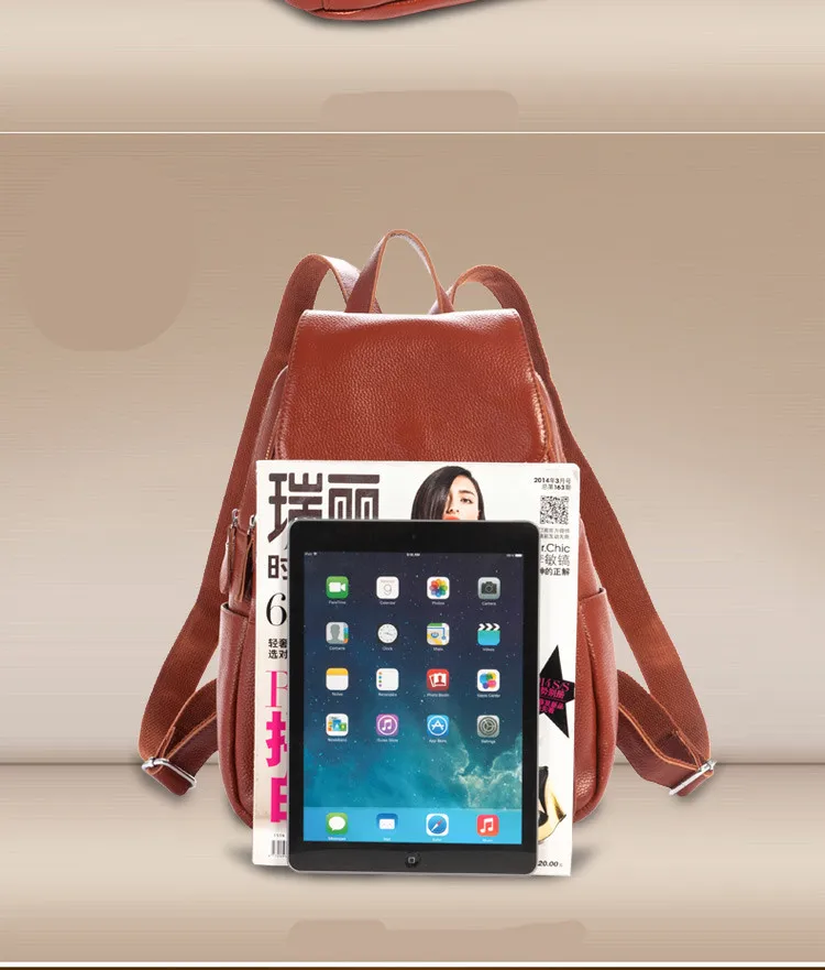 genuine leather women backpack  (12)