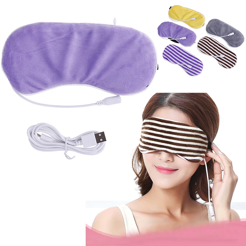 1PC USB Heating Steam Eyeshade Anti Dark Circle Eye Patch Massager Sleep Eye Shade Mask For Travel Sleeping New