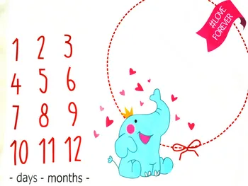

Infant Milestone Growing Blanket ins Baby Photo Background Cloth Baby Month Photo Projects Blanket Month Backdrops Newborns