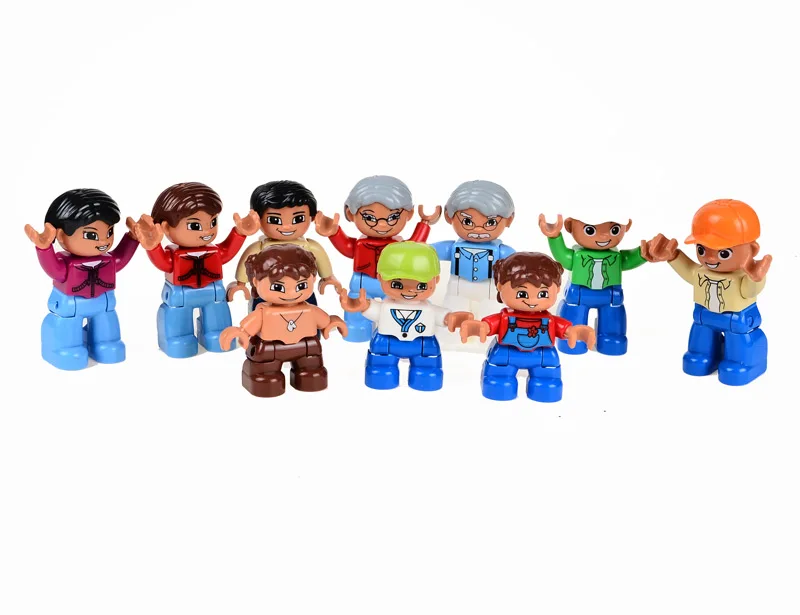 BOHS 10 Family Figures Building Blocks Toys 2.5*2.5*6.5cmin Blocks from Toys & Hobbies on
