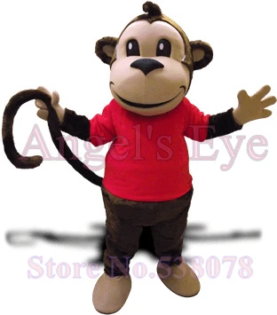 Costume da mascotte scimmia grande bocca di alta qualità formato