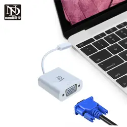 Thunderbolt адаптер VGA USB c 3.1 VGA HDTV кабель для ПК Тетрадь Мониторы мультимедийный проектор