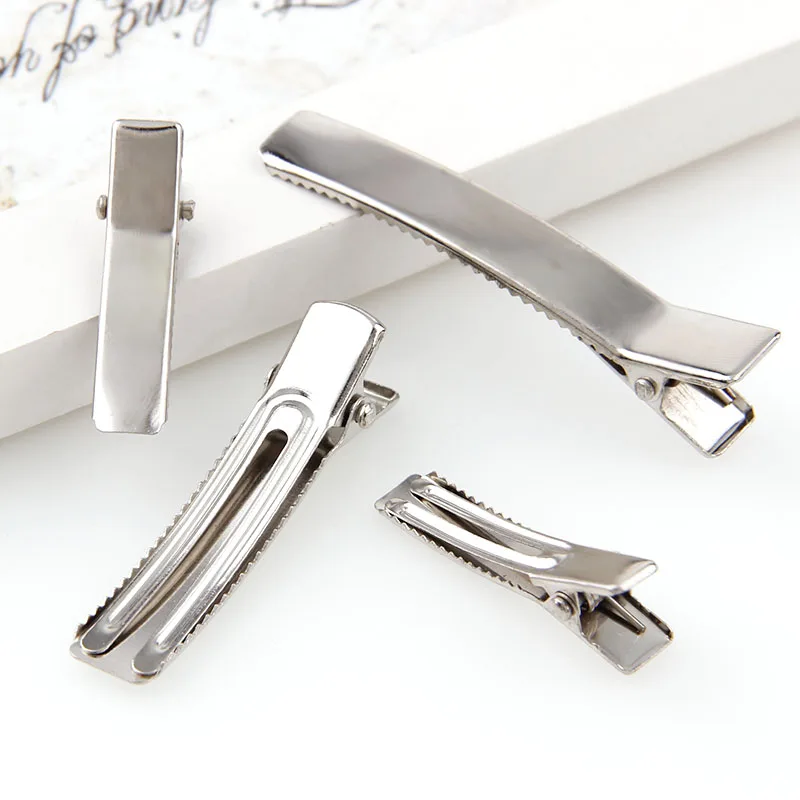 20pcs Fashion Flat Metal Single Prong Alligator Hair Clips Barrette for Bow DIY 20pcs Fashion Flat Metal Single Prong Alligator Hair Clips Barrette for Bow DIY