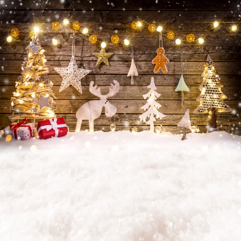 Laeacco Christmas Tree Wooden Board Star Deer Baby Photography Backgrounds Customized Photographic Backdrops For Photo Studio Laeacco Christmas Tree Wooden Board Star Deer Baby Photography Backgrounds Customized Photographic Backdrops For Photo Studio