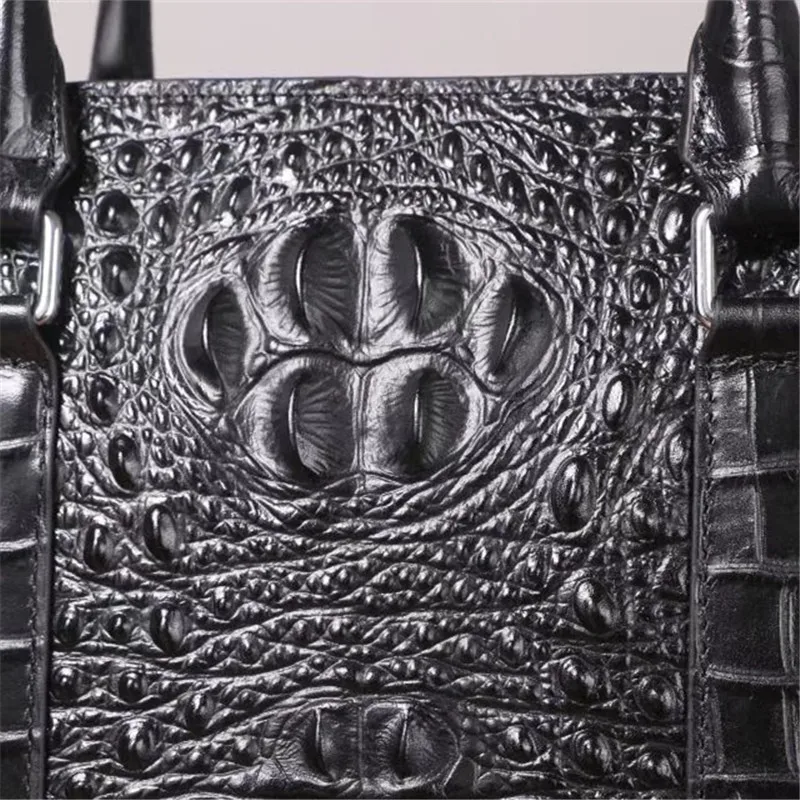 Kaisiludi/Мужская и женская кожаная сумка с крокодиловым принтом, портфель для компьютера, деловая сумка на плечо, модная вместительная сумка