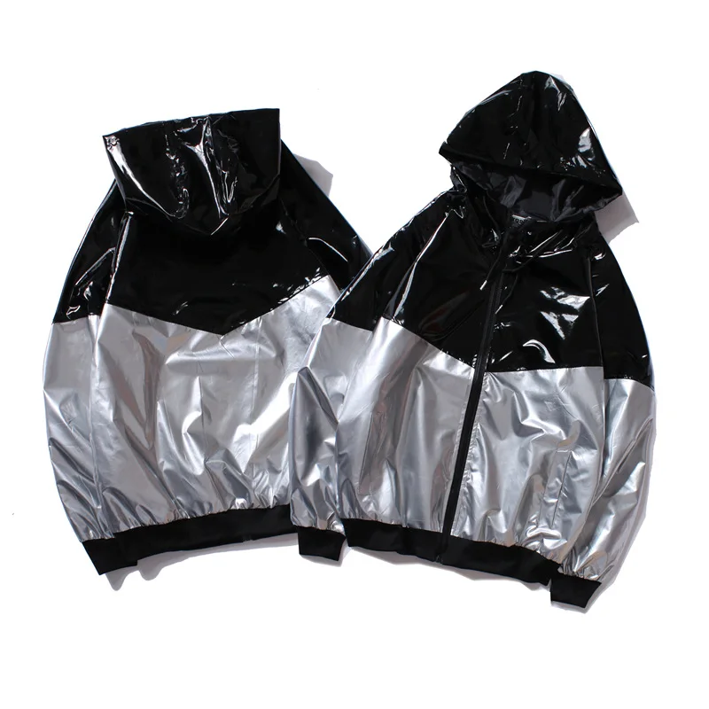 Дропшиппинг ветровка куртки осень Новый Уличная мода Хип Хоп Ночной клуб куртка панка для мужчин с капюшоном лоскутное Топ пальто