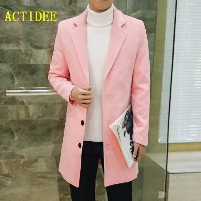 

2018 Spring Autumn Winter British Style Long Wool Trench Coat Men Single Breasted Men's Jacket Brand Casual Overcoat 5XL 4XL 3XL