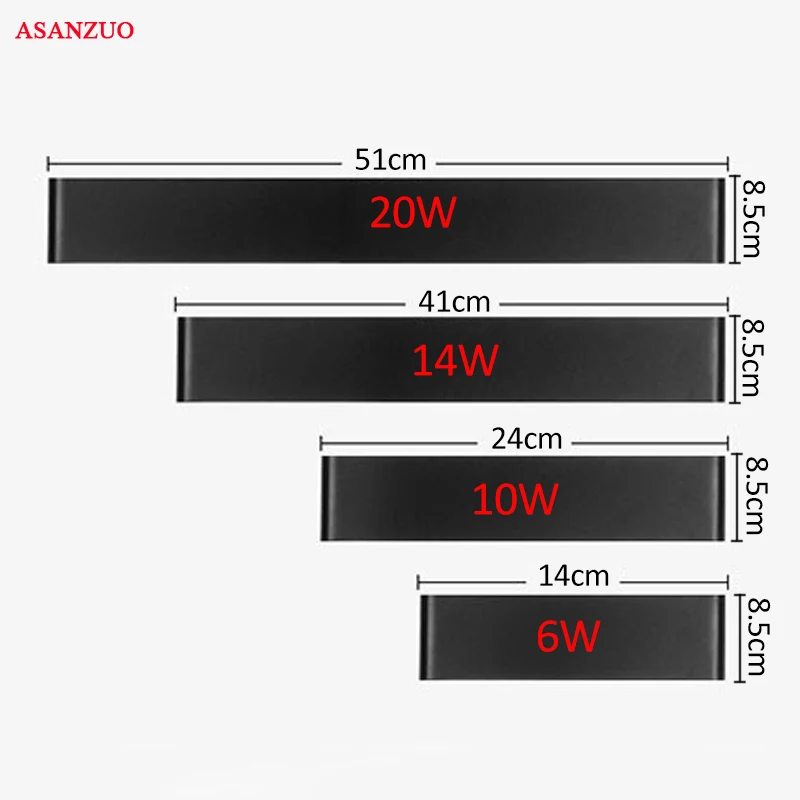 Прямоугольный светодиодный настенный светильник прикроватное бра 4W8W14W18W свет лампы 110V 220V гостиная зеркало для ванной со светодиодной подсветкой крытый проход