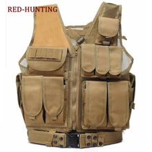 Тактический жилет Открытый военный сетки жилет Airsoft Пейнтбол война игры камуфляж охоты Жилет для кемпинга Пеший Туризм