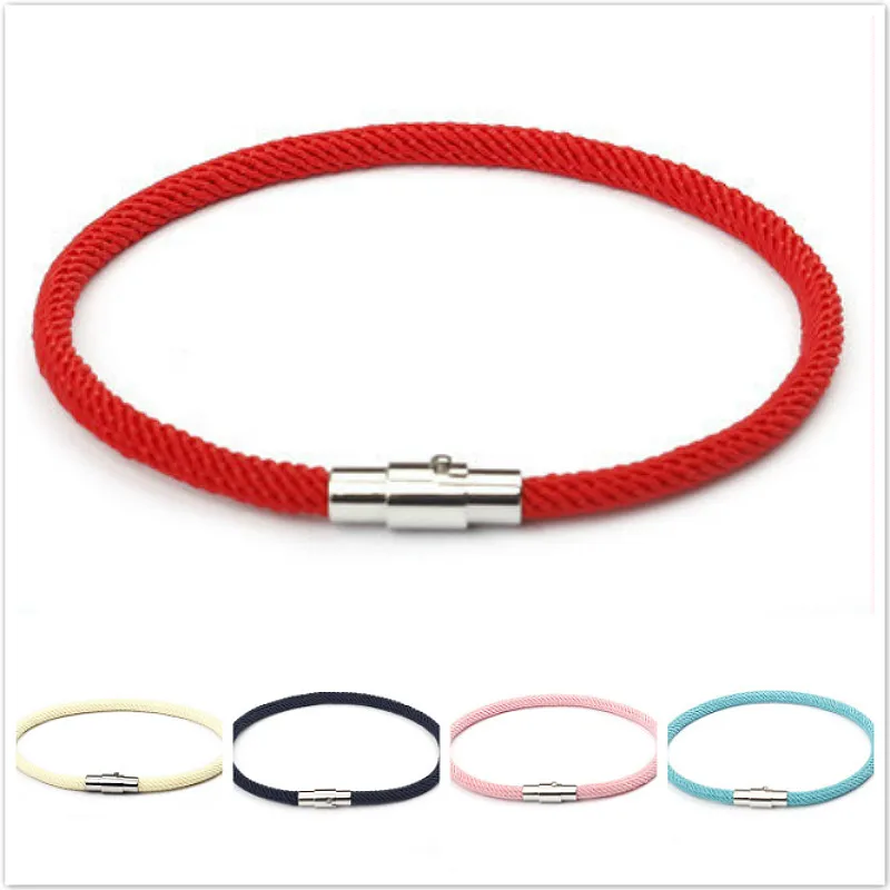 

2019 New Classic Style Men Leather Id Bracelets Simple Black Stainless Steel Button Lovers Accessories Hand-woven Jewelry Gifts
