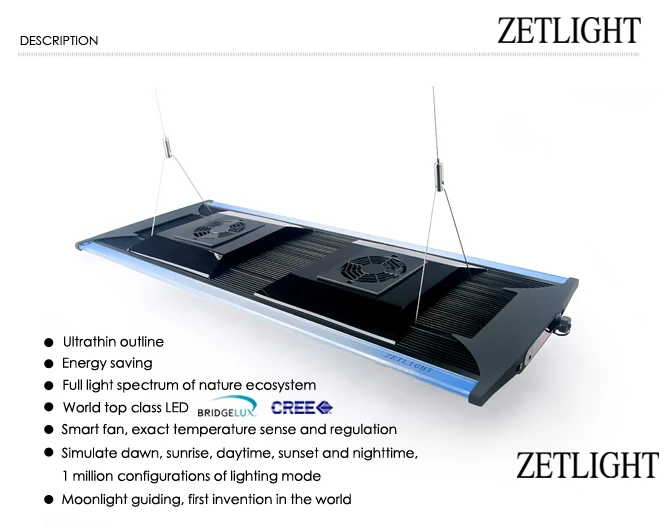 Zetlight аквариумные коралловые светодиодный свет ZT-6600 ZT-6600C WI-FI лампы имитируют восход солнца и заходу солнца светлая морская освещение для кораллов