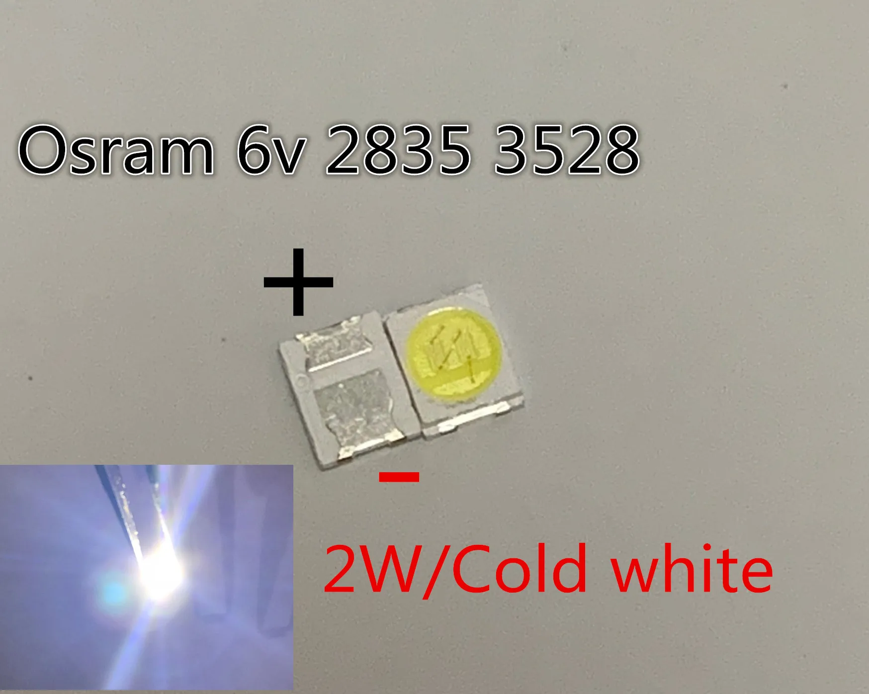 1000 шт. OSRAM СВЕТОДИОДНЫЙ подсветка высокой мощности Светодиодный 1,5 Вт 6 в 1210 3528 2835 131LM холодный белый ЖК-подсветка для ТВ приложения