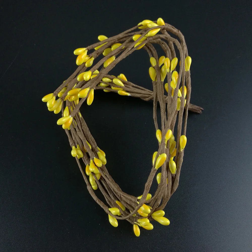 50 шт. Красивая Пип ягодная Цветочная Гирлянда Stamen для цветочных свадебных венков
