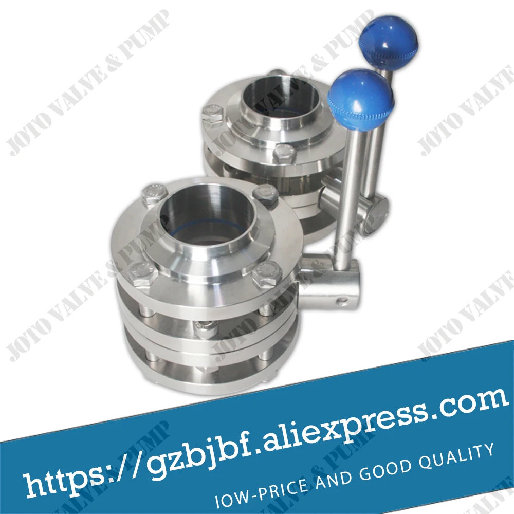 Высокое качество 2," SMS три дисковый клапан дроссельной заслонки(тип фланца