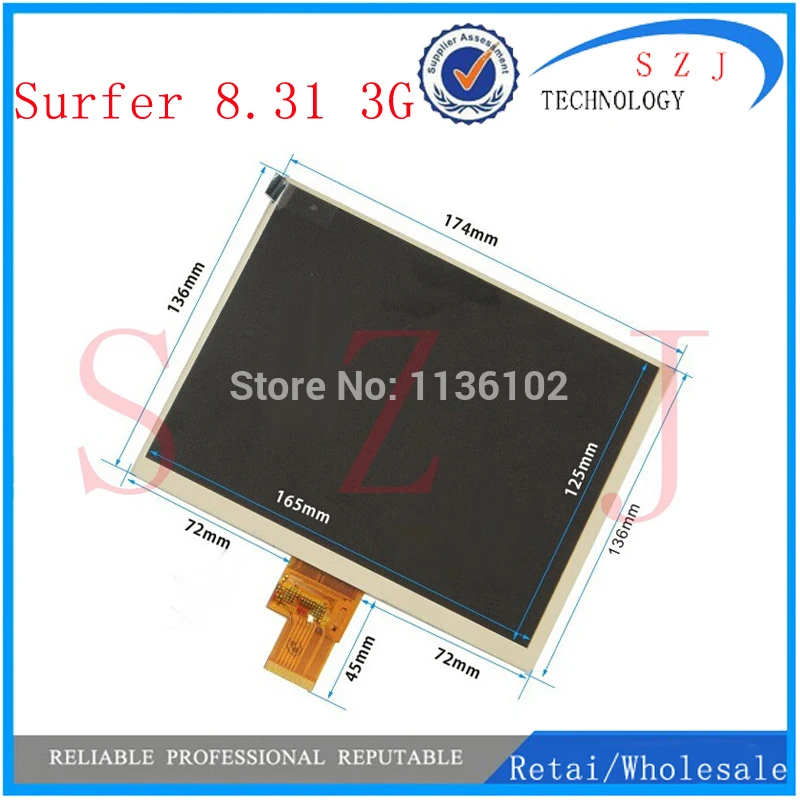 

New 8" inch for Explay Surfer 8.31 3G TABLET LCD Display Screen Panel Replacement Digital Viewing Frame Free Shipping