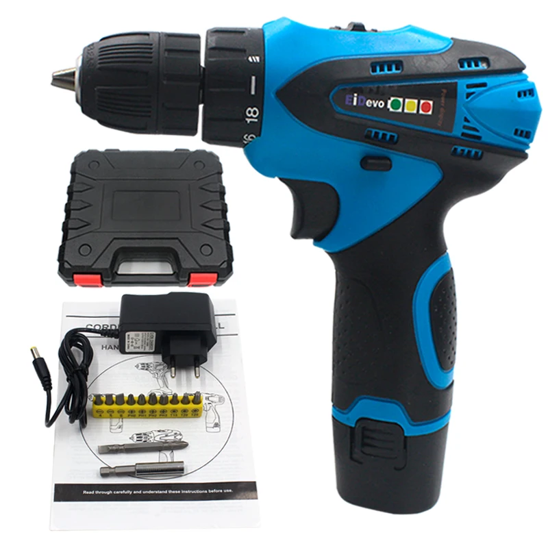 

12V Cordless Screwdriver Li-ion Rechargeable Battery Hand Mini drill Cordless Drill Plastic box Power tools Wireless Screwdriver