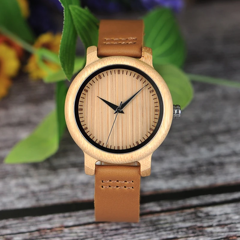 BOBO BIRD Minimalist Wood Watch Men Gift Watches Women Leather Strap relogio masculino DROP SHIPPING