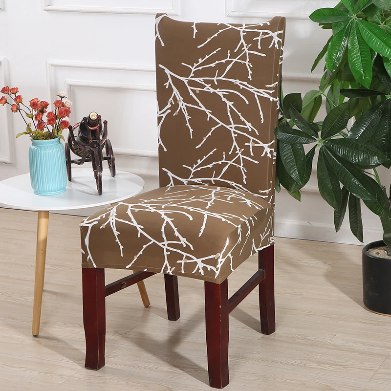 Minimalist Decor Universal Stretch Dining Chair Covers - Elastic Kitchen Chair Case, Slipcovers for Removeable Furniture Seat Cover image 3