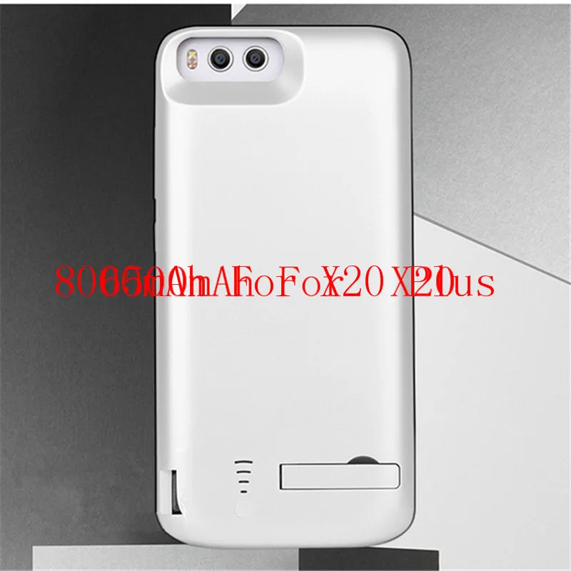 White Внешний аккумулятор 8000 мАч портативный чехол для VIVO X20 Plus 6500 мАч Внешний аккумулятор для VIVO X20 X21 чехол - Цвет: White