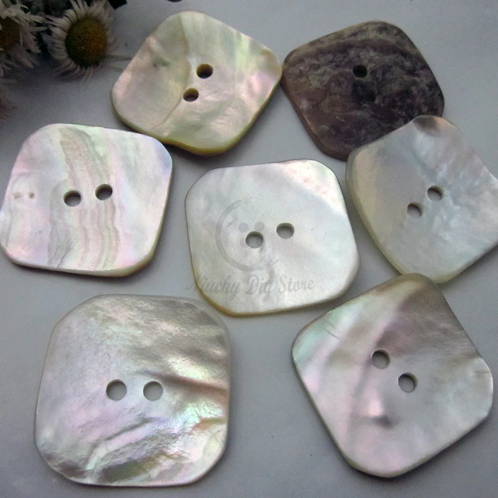 

50 шт., большие квадратные декоративные пуговицы akoya для одежды, 28 мм, 44 л