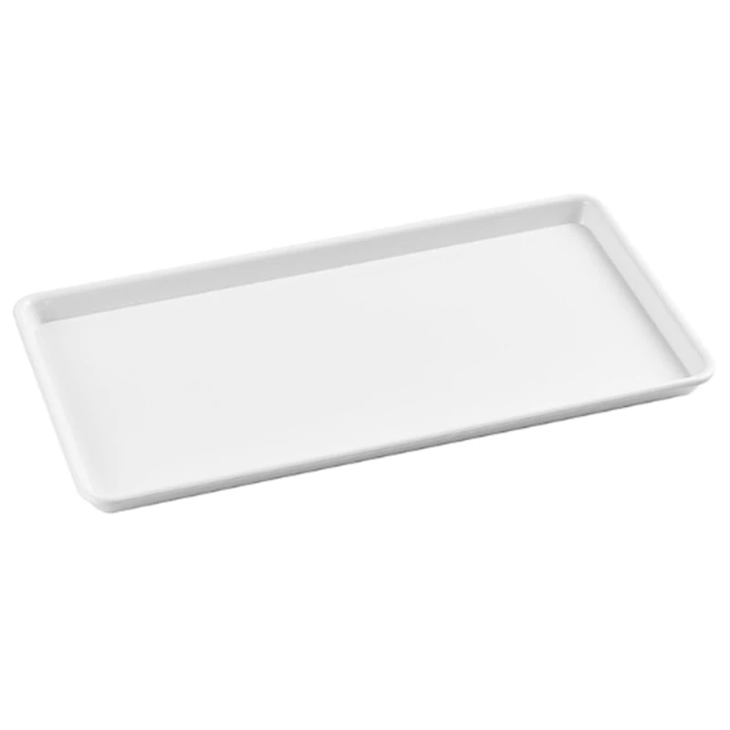 

Plastic Fast Food Tray Restaurant Serving Trays For Tea Cake Kitchen Bar Dinnerware European Hotel Long Plate Dessert Cake Tray