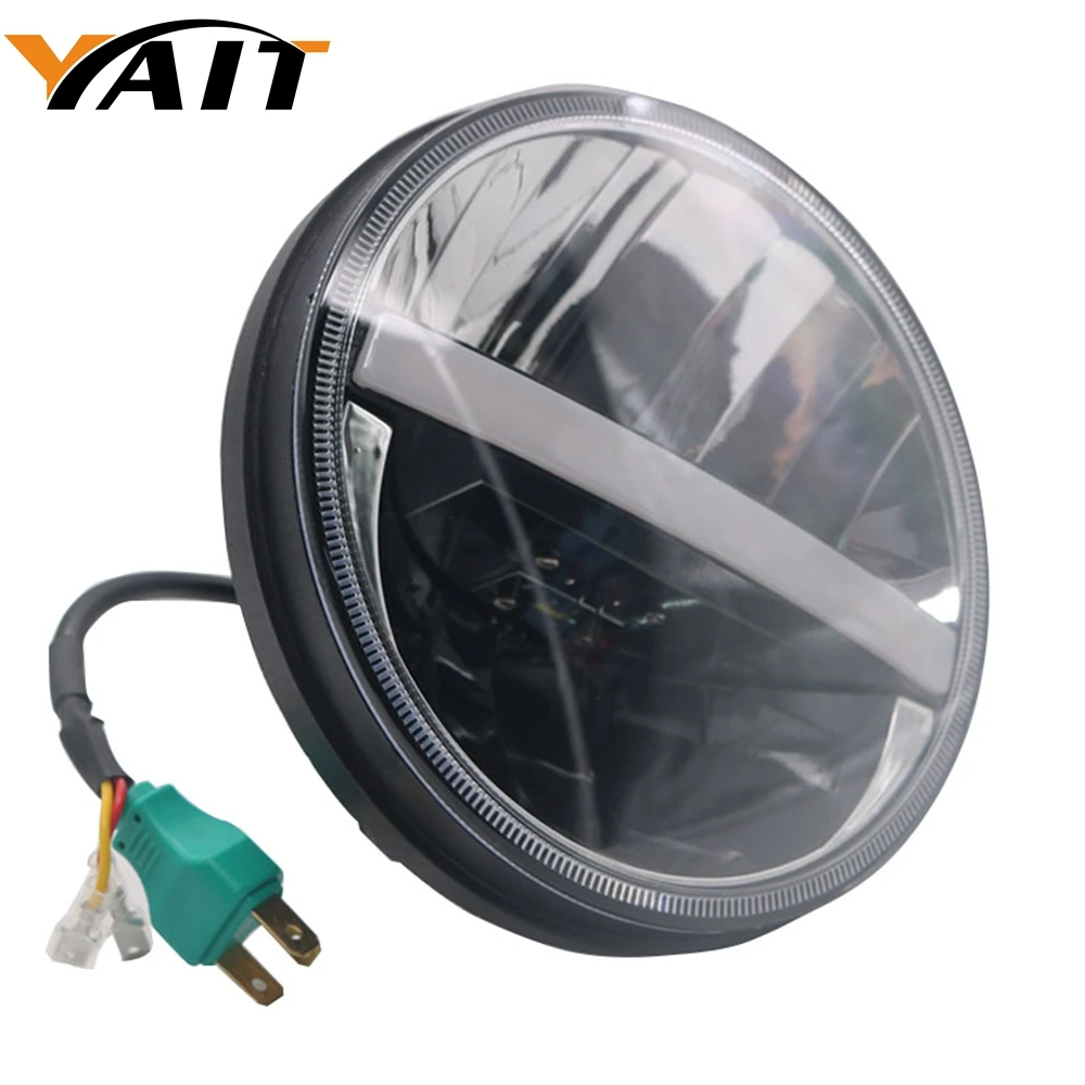 Yait мотоциклетные черные Halo глаза ангела DRL светодиодный налобный фонарь для Softail