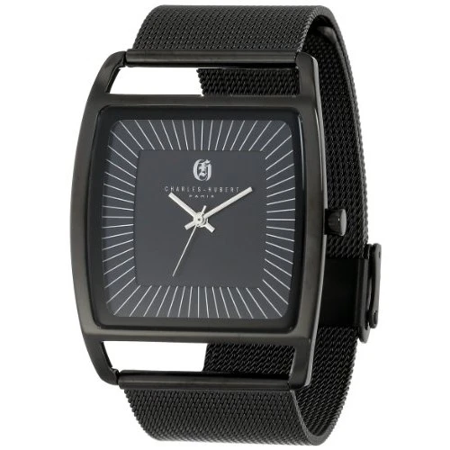 Unitron Enterprise 3942-B Mens Black IP-plated Stainless Steel Milanese Band Watch
