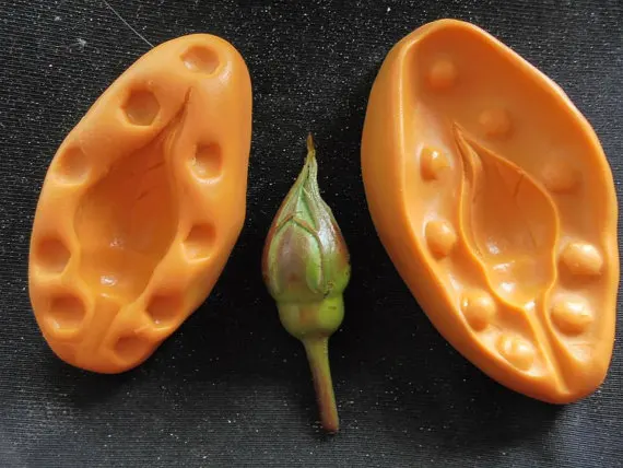 

cake decoration baking tools Plant foliage rose bud tchocolate silicone fandont mold