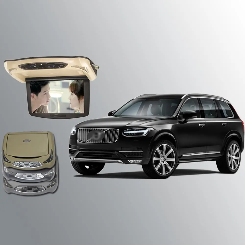 BigBigRoad для Volvo XC90 XC60 XC70 V50 V60 V70 V90 S90 S60L на крыше автомобиля, установленный в мониторах автомобиля, светодиодный цифровой экран, откидной DVD