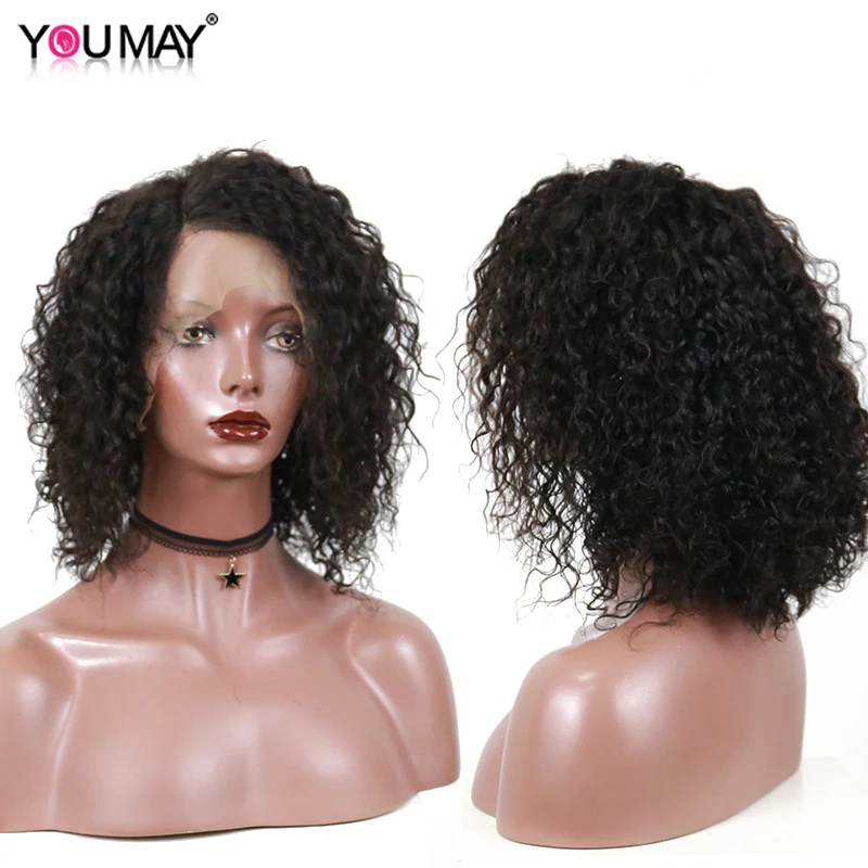 Curly Bob Wig 130 Density Glueless Full Lace Wig Peruvian Human Hair For Women Free Part Hairstyle You May Remy Hair Curly Bob Wig 130 Density Glueless Full Lace Wig Peruvian Human Hair For Women Free Part Hairstyle You May Remy Hair