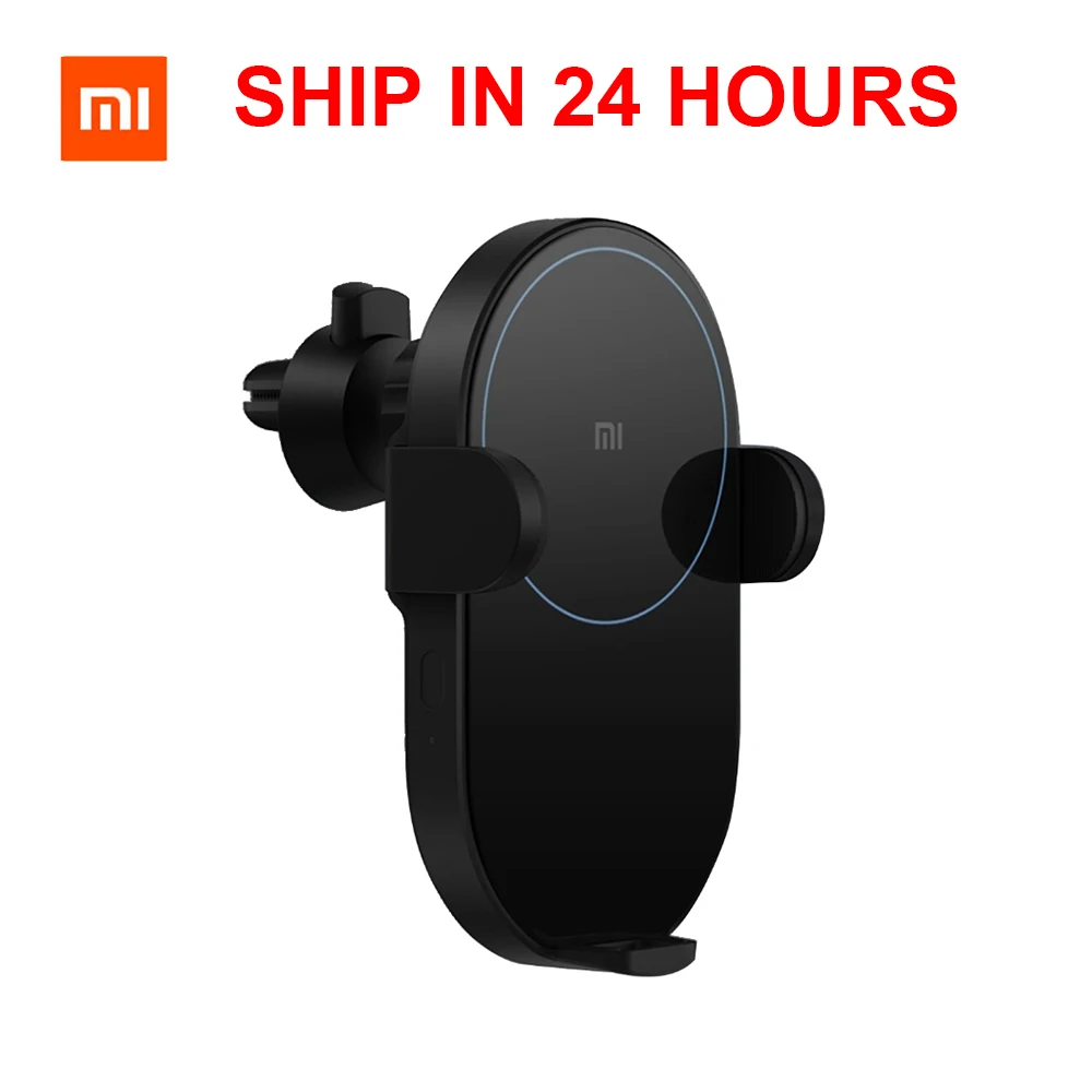 

Xiaomi Mijia Wireless Car Charger 20W Max Qi Electric Auto Pinch 2.5D Glass Ring Lit For Mi 9 MIX 2S iPhone X XS MAX