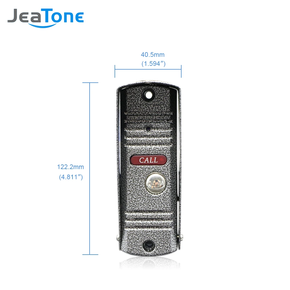 JeaTone 7" Built-in Memory 1 Outdoor Camera 1 Monitor Video Intercom DoorPhone Doorbell Intercom waterproof Multi-languages menu