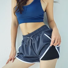 SOISOU женские спортивные облегающие шорты дышащие шорты для йоги высокая эластичность облегающая фитнес шорты тренировка Бег Спорт Femme