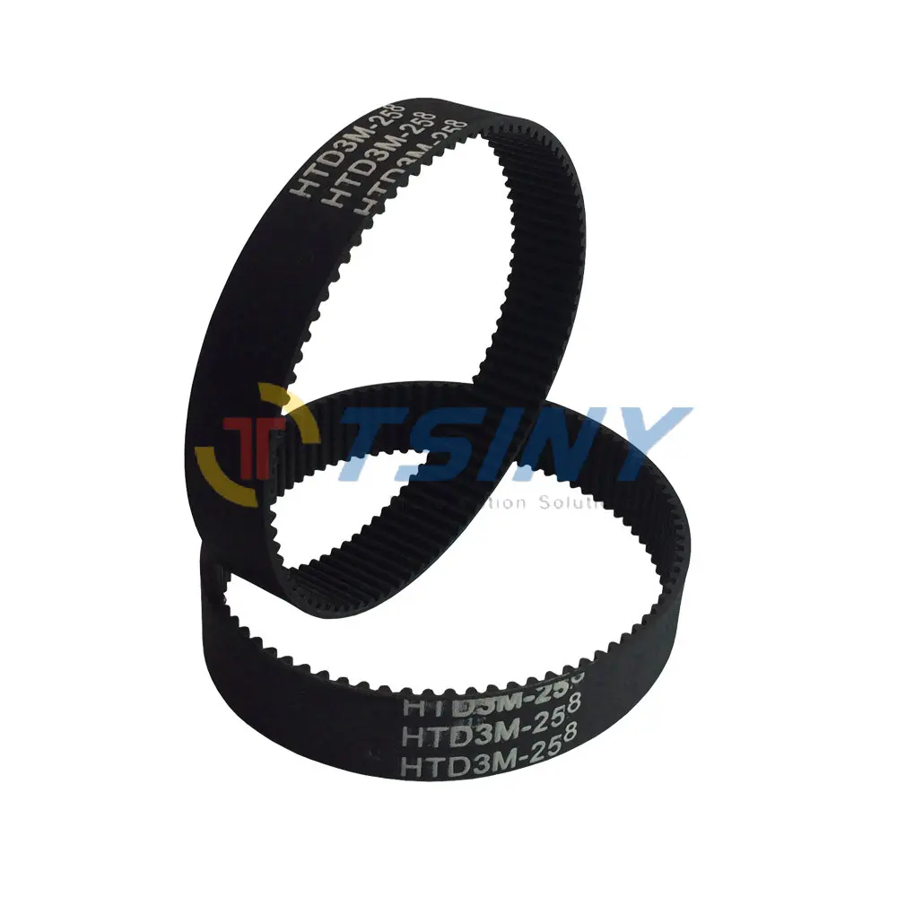 

Pack of 2pcs HTD 3D Printer Parts 3M Close-loop Timing Belt Length 258mm Belt Width 15mm 86 Teeth Rubber Transmission