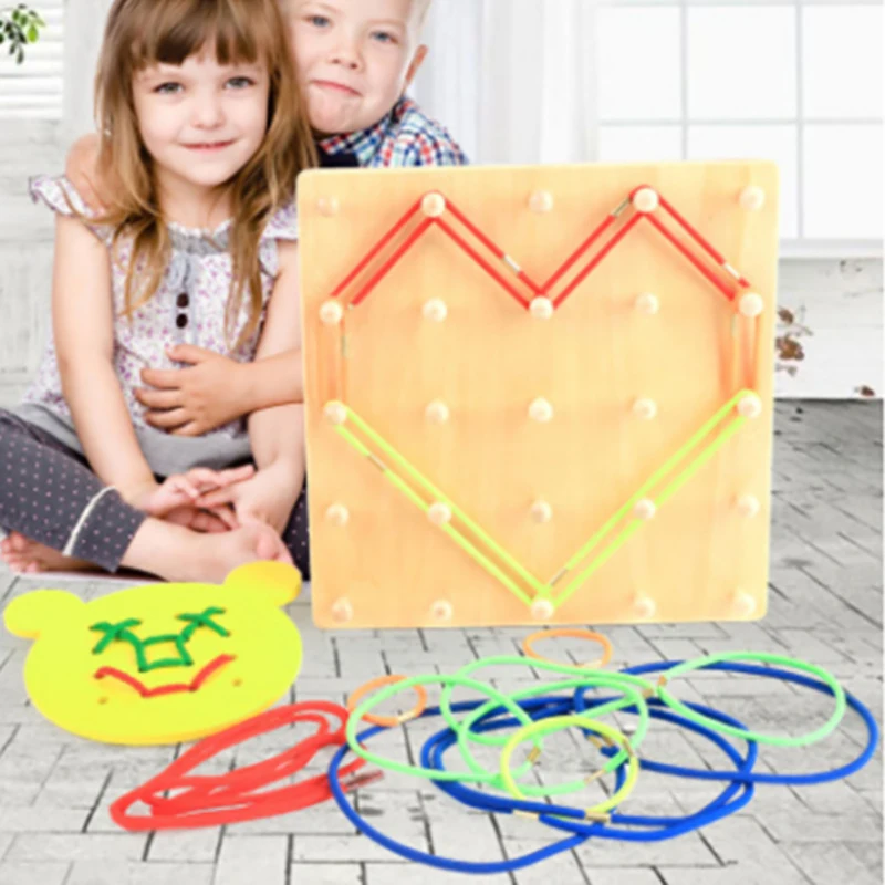 

Wooden Children threading rope toy letter shape digital variety modeling early Educational Toy