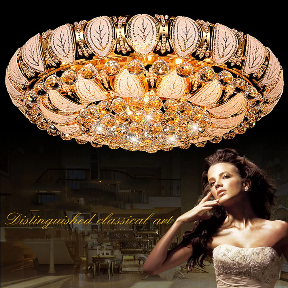 

Crystal Ceiling Lamp LED Modern Luxury Flush Mount Crystal Ceiling Light 110-220v Crystal Lustre Luminaire Home Lighting Lamp