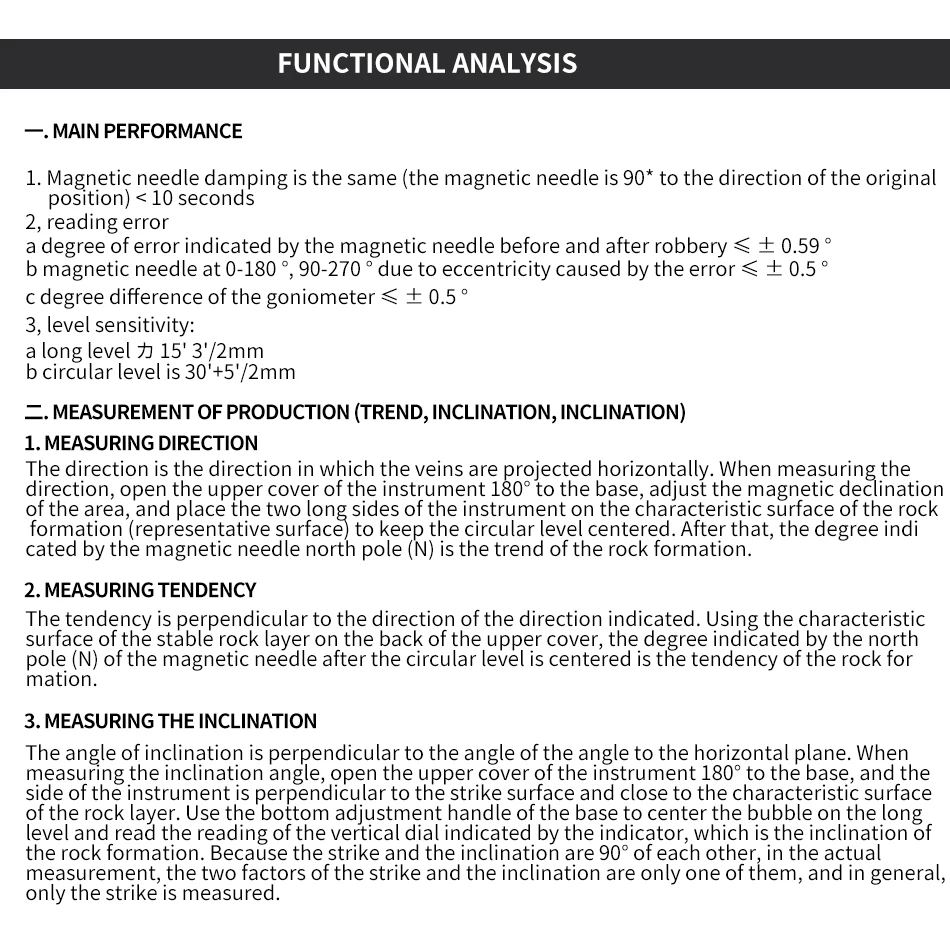 M2-B геологический компас инструмент высокой точности иглы измерения угла наклона вертикальный угол