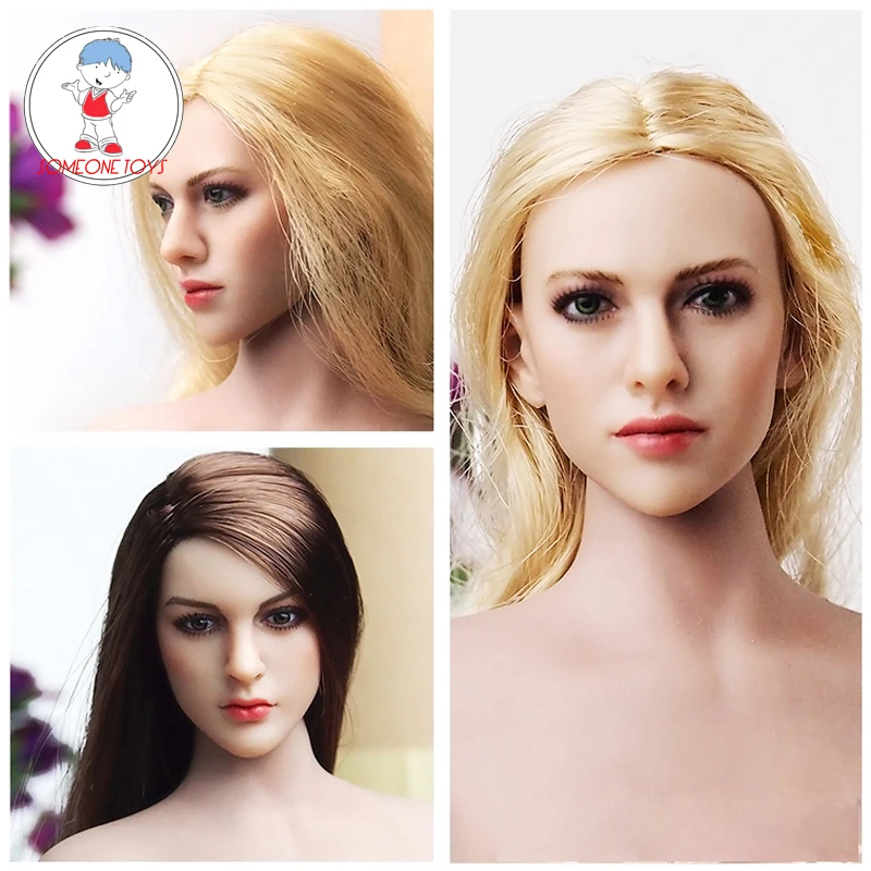 

KIMI 1/6 Scale Beauty Girl Head Sculpt Model KT004 European Women Female Head Carving for 12 inches Action Figure Body Dolls