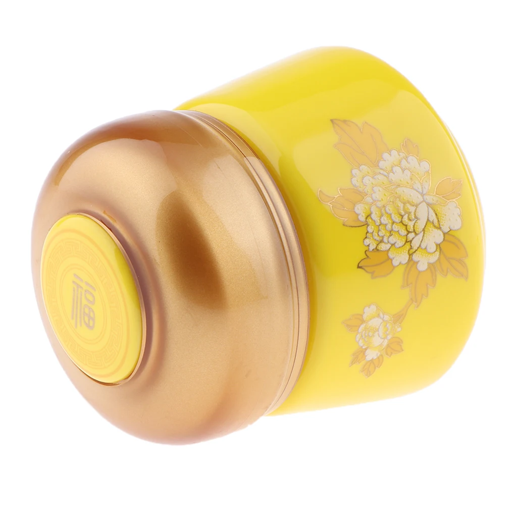 Герметичная пустая керамическая рассыпчатая пудра для макияжа крем кейс жестяная коробка для чая горшок мазь емкость бутылка - Цвет: Yellow