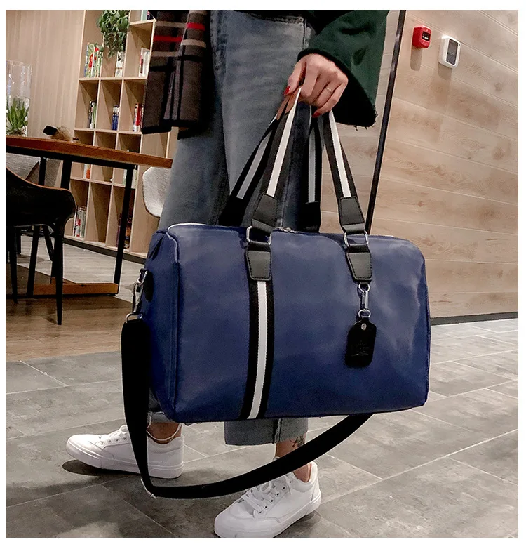 WOBAG Men Travel Bag Large Capacity Women Waterproof Nylon Hand Luggage Bag Multifunction Men Folding Short Distance Weekend Bag