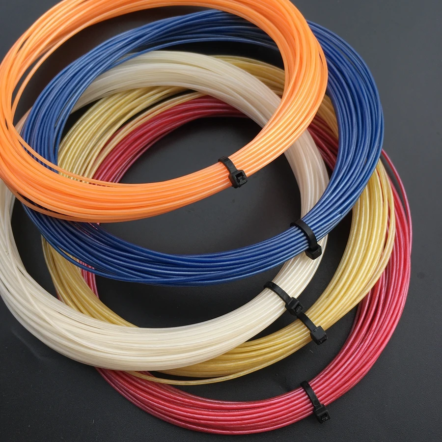 

high quality Neon green color tennis string soft feeling 1.29mm tennis rackets string