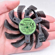 EVERFLOW – ventilateur de refroidissement pour carte graphique T128010SU 12V 0.35A GTX1050 1060 1070 1080 N970, Original