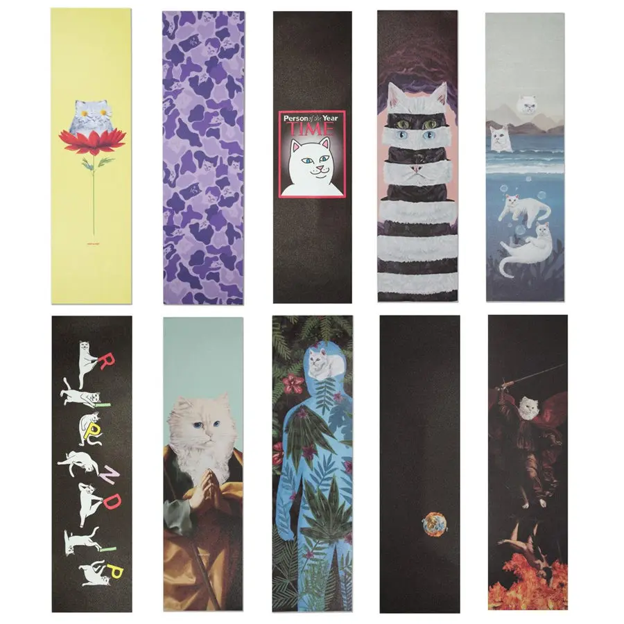 

RIPNDIP Skateboard Grip tape 9x33" Silicon Graphic Sandpaper For Skateboard Deck Scooter Double Rocker Skate Griptapes