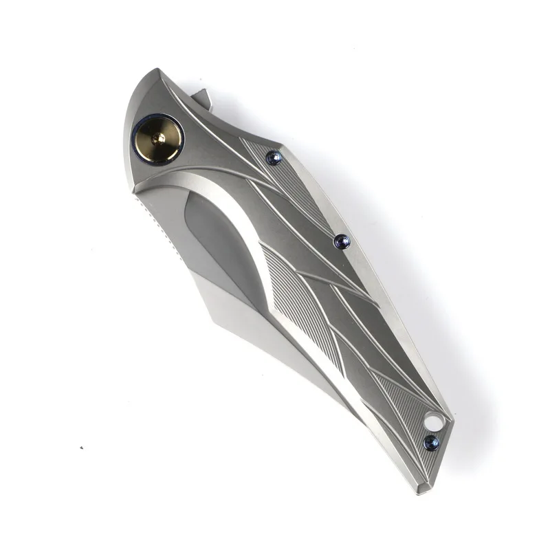 Оригинальный складной нож Yanyue Green thorn лезвие M390 TC4 титановая рукоятка 3D карманный