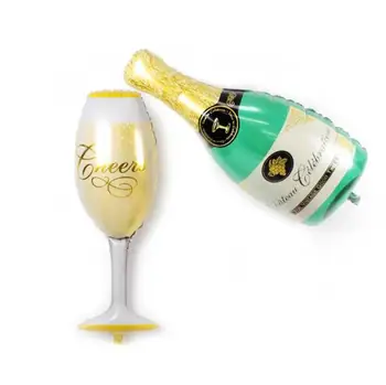 

Huge Champagne Cup Beer Bottle Balloons Aluminium Foil Helium Wedding Party Practical Ballons Party Birthday Wedding Hen Decor