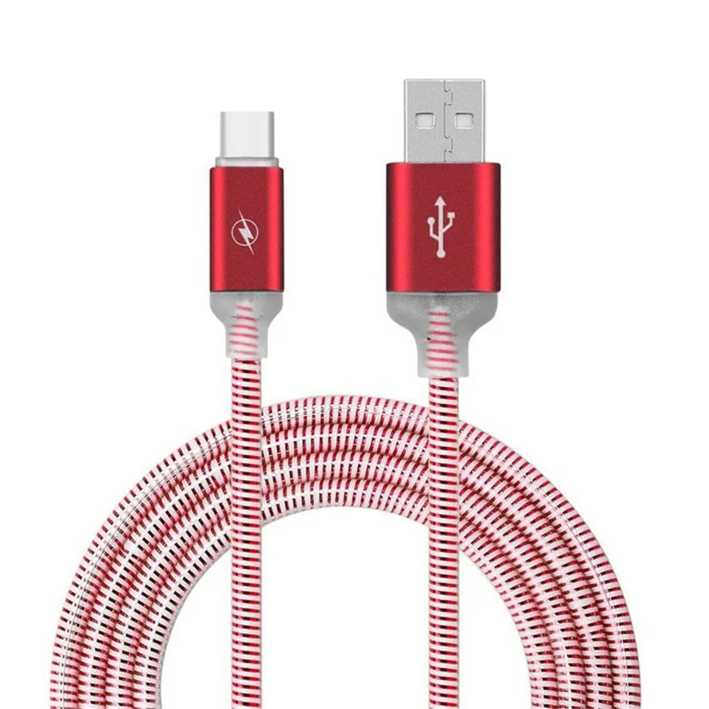 1 м Micro USB телефон Видимый светодиодный светильник Micro usb зарядный кабель синхронизации данных для iPhone 6S Android type C универсальные телефонные кабели - Тип штекера: Red