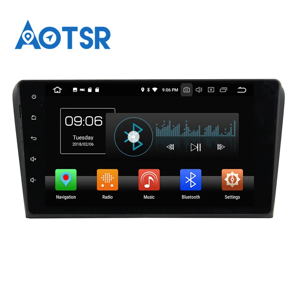 Flash Deal Android 8.0 4+32G Car DVD Player GPS navigation For Mazda 3 2004-2009 headunit multimedia player tape recorder 8 core radio IPS 5