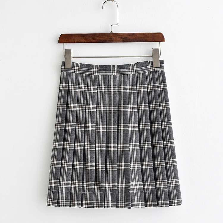 JK Uniforms marble Gray Plaid Skirt Pleated skirts High school Student Skirt adjustable waist add pocket поднос magistro marble 39 5×19 5 см из мрамора